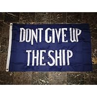 USA Seller3x5 Embroidered Commodore Perry Dont Give Up Ship #1 600D 2ply Nylon Flag 3039,x5039,+ bonus e-book with pictures
