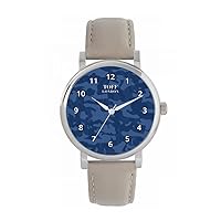 Blue Traditional Camo Watch Ladies 38mm Case 3atm Water Resistant Custom Designed Quartz Movement Luxury Fashionable