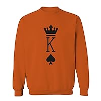 VICES AND VIRTUES KING QUEEN couple couples gift her his mr ms matching valentines wedding men's Crewneck Sweatshirt