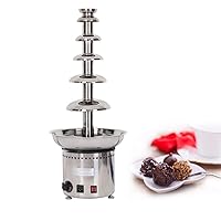 Huanyu 6 Tiers Commercial Electric Chocolate Fountain Machine 30-150℃ 6kg Automatic Chocolate Melter Warmer Sauce Heater Chocolate Fondue Waterfall Maker For Party Wedding Birthday Christmas (6 Layers, 110V/60HZ)