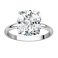 SPEC GOLD 5.70 CT Cushion Moissanite Engagement Ring Wedding Bridal Ring Sets Solitaire Halo Style 10K 14K 18K Solid Gold Sterling Silver Anniversary Promise Ring Gift