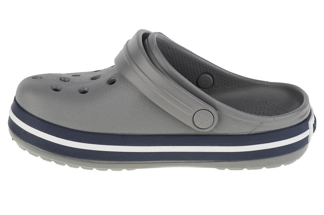 Crocs Unisex-Child Crocband Clogs (Little Kid/Big Kid), Smoke/Navy, 3 Little Kid