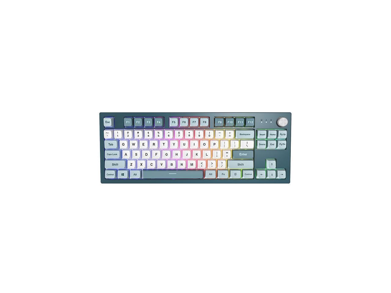 Montech MKey TKL Mechanical Gaming Keyboard: Customizable RGB LED, Premium MDA Profile PBT Keycap, Hot-Swappable Gateron G Red Pro 2.0 Pre-lubed Switches, Osaka Castle Theme, Freedom (MK87FR)