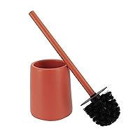 Terracotta Stoneware Toilet Bowl Brush and Holder - Unique and Rustic Round Shape for Efficient and Effective Cleaning