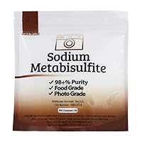 Duda Energy meta01 Sodium Metabisulfite Food Grade/Photo Grade 98.6+% Purity White Granular Solid Crystals, 1 lb.