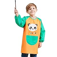 Kids Art Smocks,Long Sleeve Children Smock,Waterproof Anti-oil Kids Apron,With Pockets Art Smock and Apron for Kids.for Age 5-12 Years.