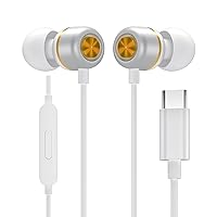 Conch 20 in-Ear Wired Earphone with Type-C Jack, Powerful Audio, Built-in Microphone, Tangle Resistant Cable(White)