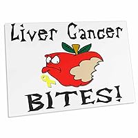 3dRose Funny Awareness Support Cause Liver Cancer Mean Apple - Desk Pad Place Mats (dpd-120555-1)