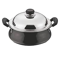 Pearl Hard Anodised Handi with Stainless Steel Lid Casserole - Capecity: 6.5 LTR | Large