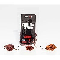 Pepper Joe’s Dried Carolina Reaper Peppers – 1/4oz Bag of World’s Hottest Dehydrated Pepper Pods – Whole Dried Chili Peppers for Cooking and Spice Making