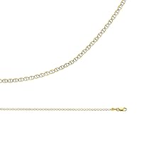 Mariner Necklace Solid 14k Yellow White Gold Chain Anchor Pave Flat Two Tone Links Thin 2 mm 20 inch