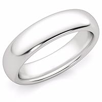 5mm Comfort-Fit Platinum Wedding Band Ring