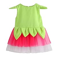 Girls Length Dress Girls Double Tulle Princess Dress Leaf Theme Outfits Girl in Dress