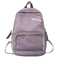 Kawaii Backpack for Women Men, Cute Ita Bag Daypack Bookbag Itabag Shoulder Bags Daily Use Hiking Travel Backpack (purple)