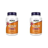 NOW Supplements, ADAM™ Men's Multivitamin with Saw Palmetto, Lycopene, Alpha Lipoic Acid and CoQ10, Plus Natural Resveratrol & Grape Seed Extract, 60 Tablets (Pack of 2)