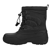 LONDON FOG Kids Boys Kenji Round Toe Snowboots Casual Boots Mid Calf - Black - Size 2 M