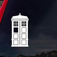 Doctor DW Police Box Who White Car Window Vinyl Decal Sticker 6