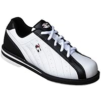 Men's Kicks Unisex Bowling Shoes-Black/White 6 US