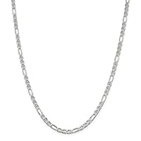925 Sterling Silver Figaro Nautical Ship Mariner Anchor Chain Necklace Jewelry for Women in Silver Choice of Lengths 22 24 26 30 16 18 20 and Variety of mm Options