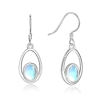 Moonstone/Turquoise Earrings for Women, 925 Sterling Silver Dangle Earrings Jewelry Gift for Women Girls
