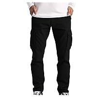 Straight Leg Active Spring Slacks Men Plus Size Popular with Pockets Expandable Waist Mens Comfy Softest