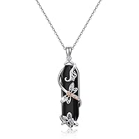 CUOKA MIRACLE Dragonfly Pendant Quartz Crystal Necklace 925 Sterling Silver Dragonfly Wrapped Healing Crystal Necklace Healing Chakra Mala Spiritual Necklace Quartz Jewelry