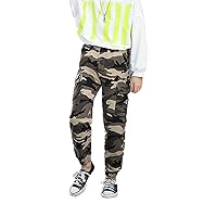 Kids Boys Casual Camouflage Print Joggers Pants Stylish Loose Sweatpants Cargo Trousers for Spring Casual Wear