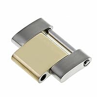 Ewatchparts SOLID LINK COMPATIBLE WITH OYSTER WATCH BAND ROLEX SUBMARINER TWO/TONE FIT 19MM OR 20MM LUGS