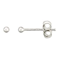 Sterling Silver Teeny 2mm Ball Stud Earrings/Nose Studs for Women and Girls 1/16 inch