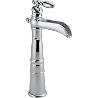 Delta Faucet Victorian Vessel Sink Faucet, Single Hole Bathroom Faucet, Single Handle Bathroom Faucet Chrome, Waterfall Faucet, Chrome 754LF