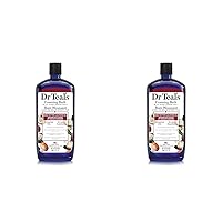 Dr Teal's Foaming Bath with Pure Epsom Salt, Shea Butter & Almond, 34 fl oz (Pack of 2)