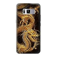 R2804 Chinese Gold Dragon Printed Case Cover for Samsung Galaxy S8