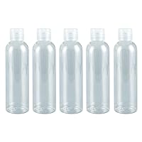 Recyclable Flip Top Dispenser Dispensing Bottles for Shampoo 100ml Travel Bottles Portable Refillable Bpa Dispenser for Cosmetics Toiletries Clear 100ML