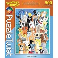 Jigsaw Puzzle | Colorful Canines | Something's Amiss! Series | 500 Pieces | Dogs Pets Family Pastime
