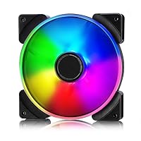 Fractal Design Prisma AL-14 – 140mm Silent Computer Fan - Six addressable RGB LEDs - ARGB - Optimized for Silent Computing and High Airflow - LLS Bearings - TripWire Technology - RGB (1-Pack)