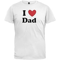 Old Glory - Mens I Heart Dad T-Shirt X-Large White