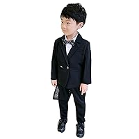 Boys' 2Pcs Suit Double Breasted Buttons Notch Lapel Jacket and Pants for Prom Party Dinner