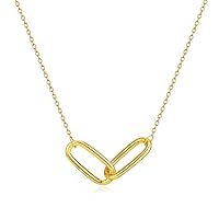 MRSXIA Gold Necklace for Women Pendant 18K Gold Filled Dainty Chain Simple Jewelry