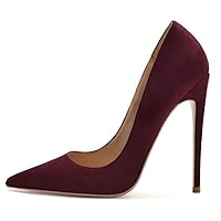 Womens Classic & Sexy Pointed Toe Slip on Pumps with 4.7