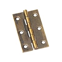 Zhong 2Pcs Bronze Furniture Cabinet Drawer Door Butt Hinge Antique Decorative Hinges for Jewelry Wooden Box Furniture Hardware 50x28mm