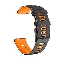 Smart Watch Strap for Garmin VENU 2 Plus Wrist Band VENU/VENU2 Forerunner 245 645 Watchband Bracelet Silicone 20 22mm Belt (Color : Black Yellow, Size : for Garmin VENU)