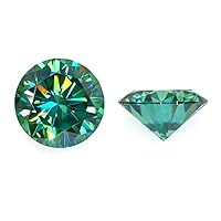 Loose Moissanite 7 Carat, Green Color Diamond, VVS1 Clarity, Round Cut Brilliant Gemstone for Making Engagement/Wedding/Ring/Jewelry/Pendant/Earrings/Necklaces Handmade Moissanite
