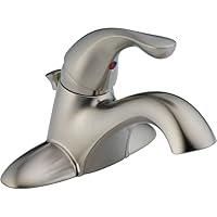Delta Faucet Classic Centerset Bathroom Faucet, Brushed Nickel Bathroom Faucet for Bathroom Sink, Bathroom Sink Faucet, Diamond Seal Technology, Metal Drain Assembly, Stainless 520-SS-DST