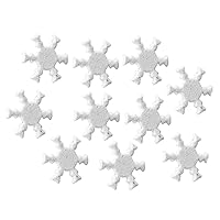 100pcs snowflake nails mini brad DIY paper fastener nativity decor nativity crafts for kids christmas decorative brads paper brads fastener Metal soft child snowflake paper white