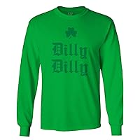 Funny St Patrick Day Dilly Dilly Clover Shamrock Green Clover for Long Sleeve Men's