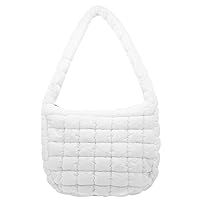 Quilted Tote Bag Puffer Quilted Carryall Bag Lightweight Quilted Shoulder Bag Puffy Purse Tote Hobo Handbag