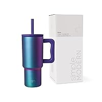 Simple Modern Kids 24 oz Tumbler with Handle and Silicone Straw Lid | Spill Proof and Leak Resistant | Reusable Stainless Steel Bottle | Gift for Kids Boys Girls | Trek Collection | Prism