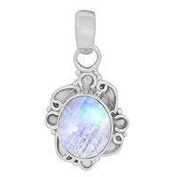 Multi Choice Oval Shape Gemstone 925 Sterling Silver Solitaire Pendant Vintage Jewelry, Pendant Jewelry