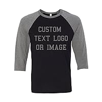 INK STITCH Custom Unisex Deisgn Your Own 3/4 Sleeve Baseball Tshirts Tees