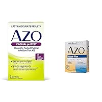 AZO Vaginal pH Test Kit and Yeast Infection Relief Tablets, Clinically-Tested Infection Test Kit with 60 Yeast Infection & Vaginal Symptom Relief Tablets